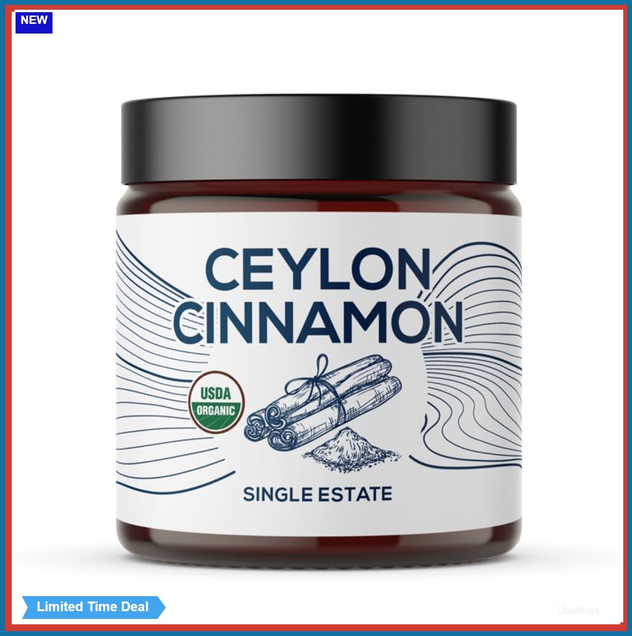 Organic Ceylon Cinnamon Powder USDA Certified Fair Trade Gluten Free Vegan