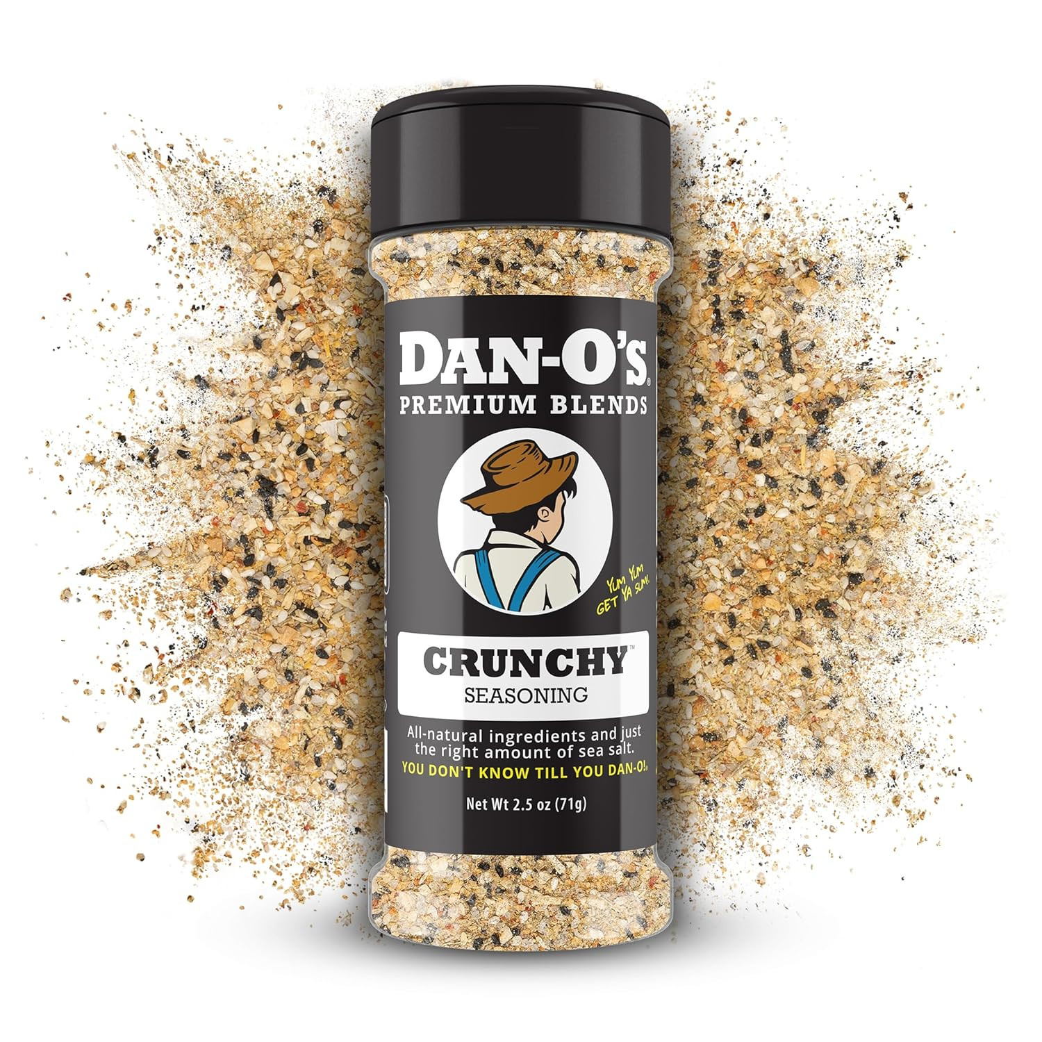 Dan-O’S Crunchy Seasoning, 2.5 Oz Bottle, Everything Seasoning for Fish, Eggs, S