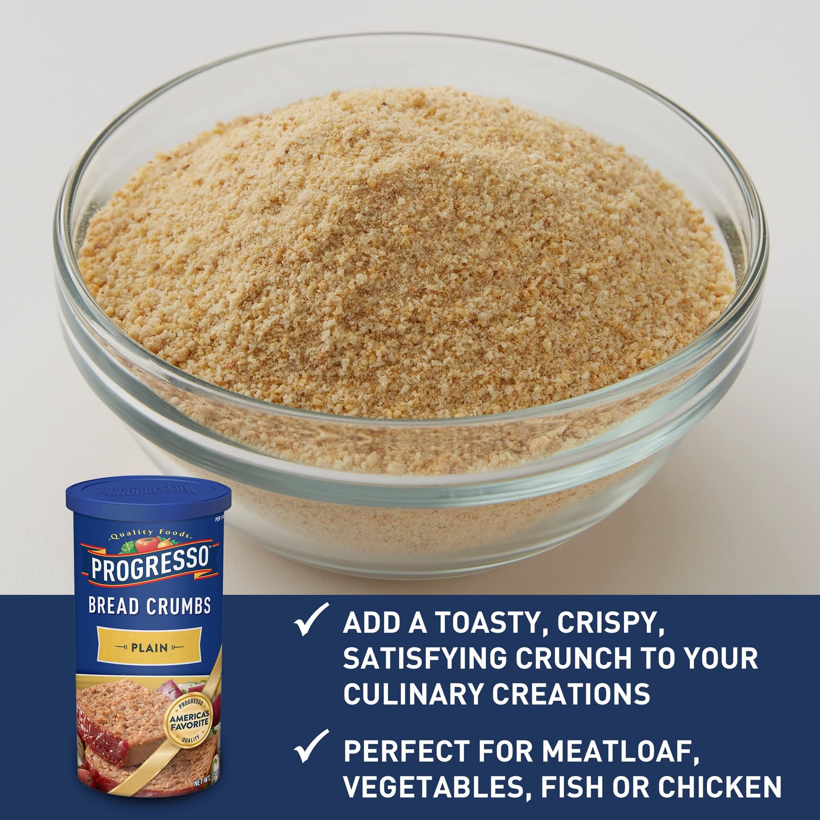 Progresso Plain Breadcrumbs 15.0 oz (Pack of 12)