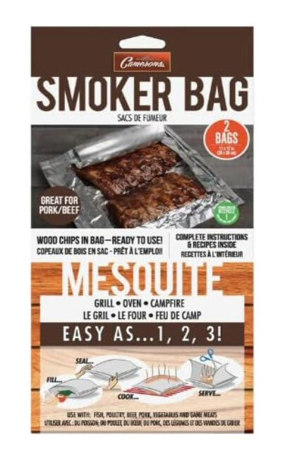 THE Smoker Bags! 4 MESQUITE Bags – Two Packs of 2 Bags by Cameron for SAVU