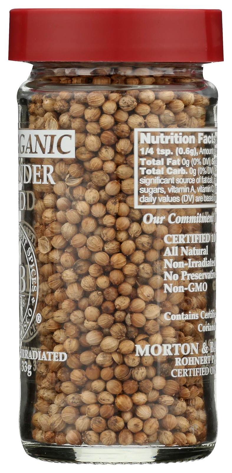 Organic Coriander Seed, 1.2 OZ