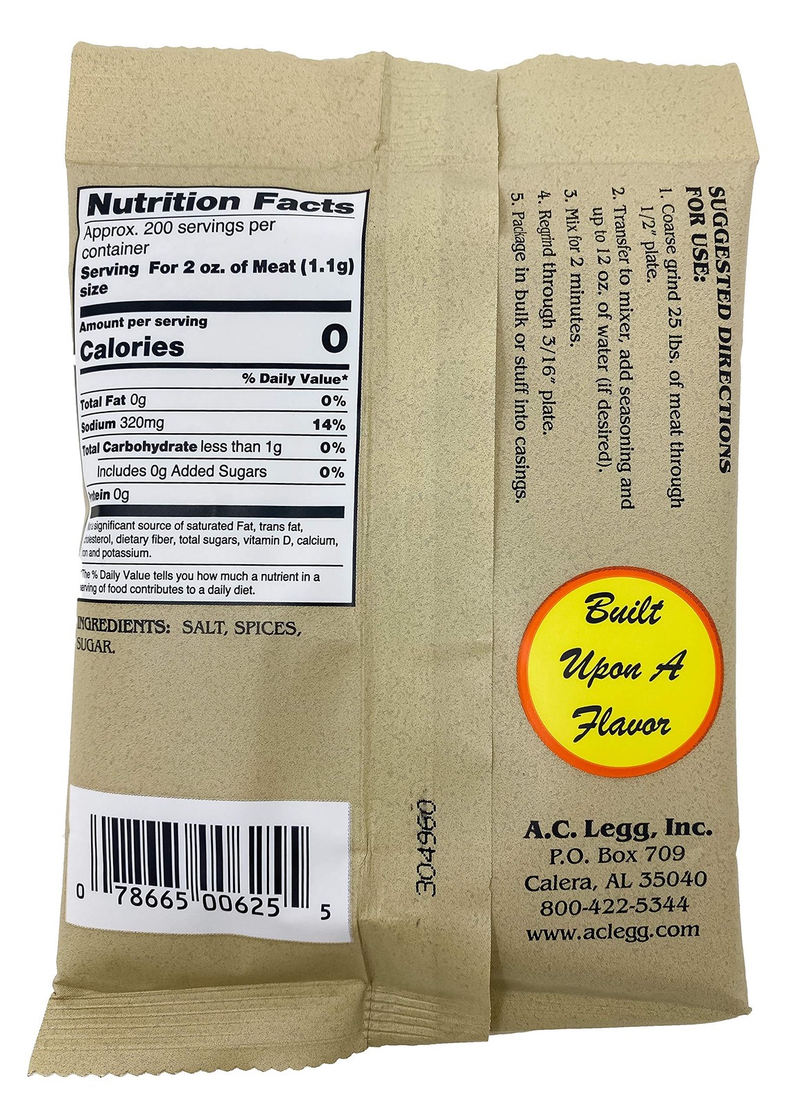 A.C. Legg Old Plantation Seasonings – Pork Sausage 4 Ounce (Pack of 2)