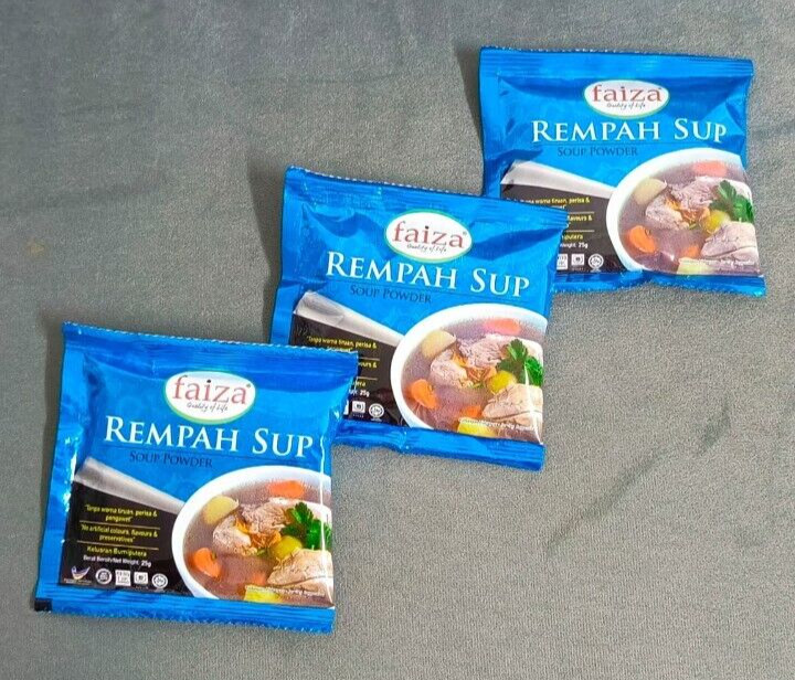 3x FAIZA Soup Beef Chicken Mutton Powder (25g) Serbuk Soup Daging Ayam Kambing