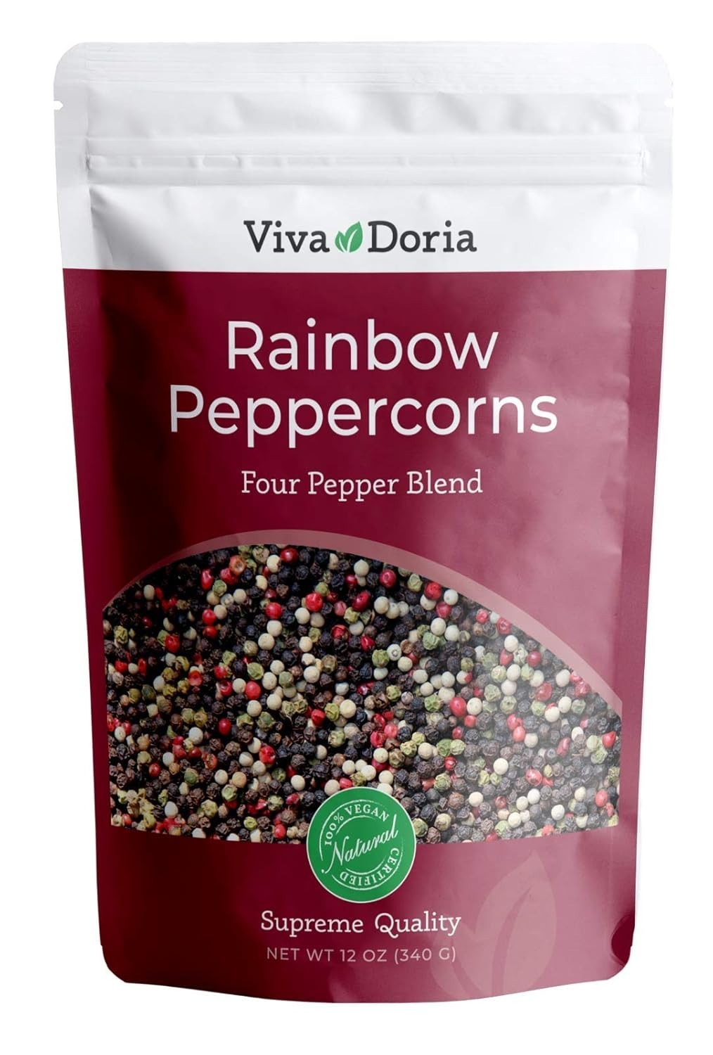 Rainbow Peppercorns Blend in 12 Oz Resealable Pouch for Culinary Mastery