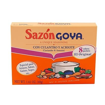 Goya Coriander & Annatto Seasoning Sazon Cilantro Y Achiote