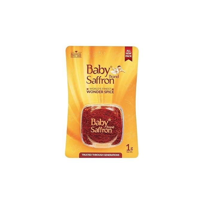 Baby Brand Saffron/Kesar/Kumkum Puvu,Red Gold threads of Kashmiri Saffron pack-2