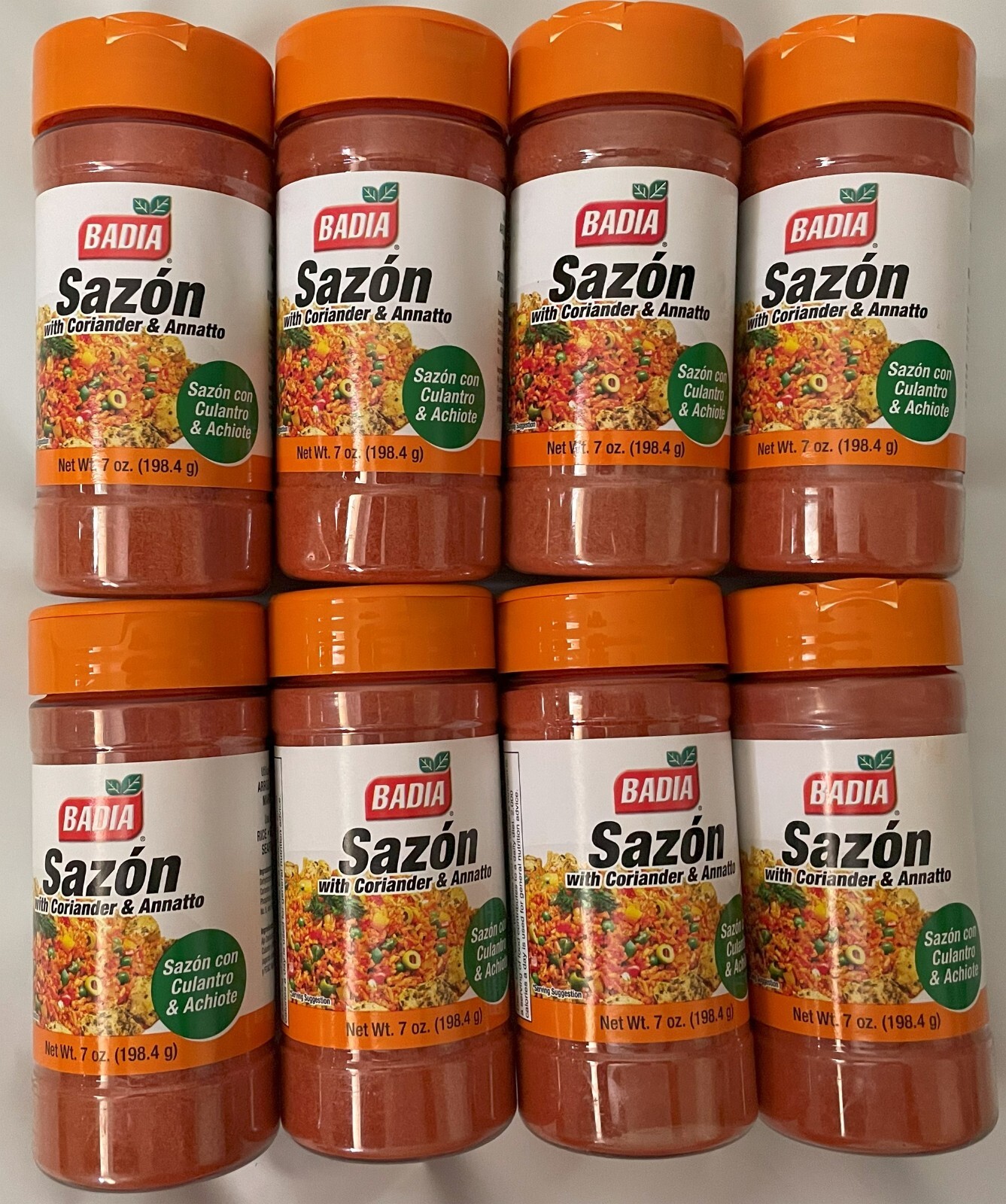 8-Pack Badia Sazon with Coriander & Annatto 7 oz – Gluten-Free, Kosher Seasoning
