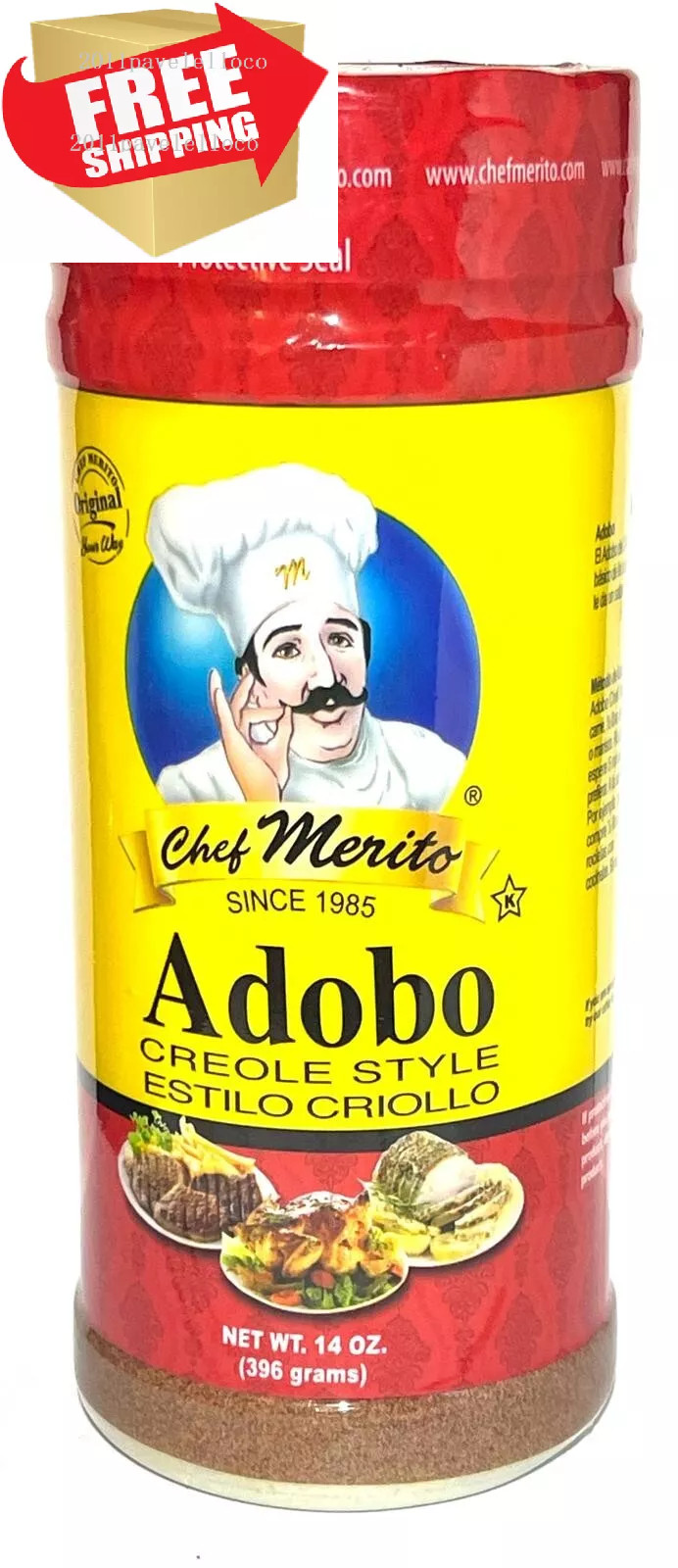 Chef Merito | Adobo Seasoning Creole Style | 14 Ounces | Sealed