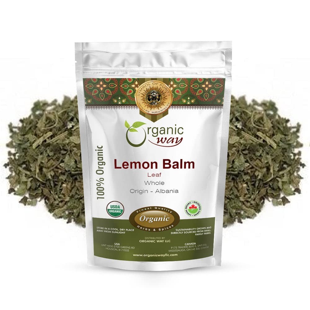 Organic Way Lemon Balm Leaf Whole | Herbal Tea | USDA Certified (2Oz)