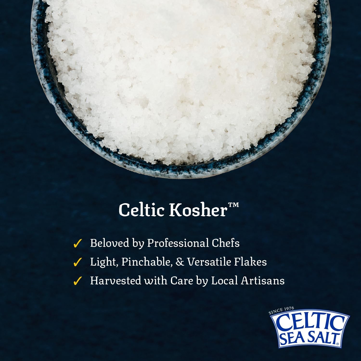 Kosher Celtic Sea Salt Gourmet – 1 lb Crystal Salt for Culinary Excellence