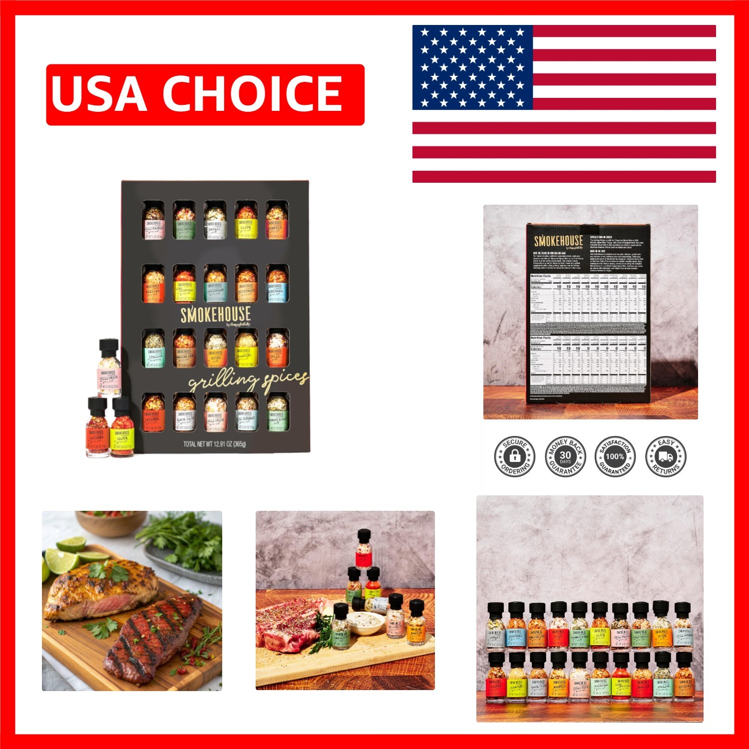Ultimate Grilling Spice Set: 20 Mini BBQ Rubs & Seasonings Gift for Dads