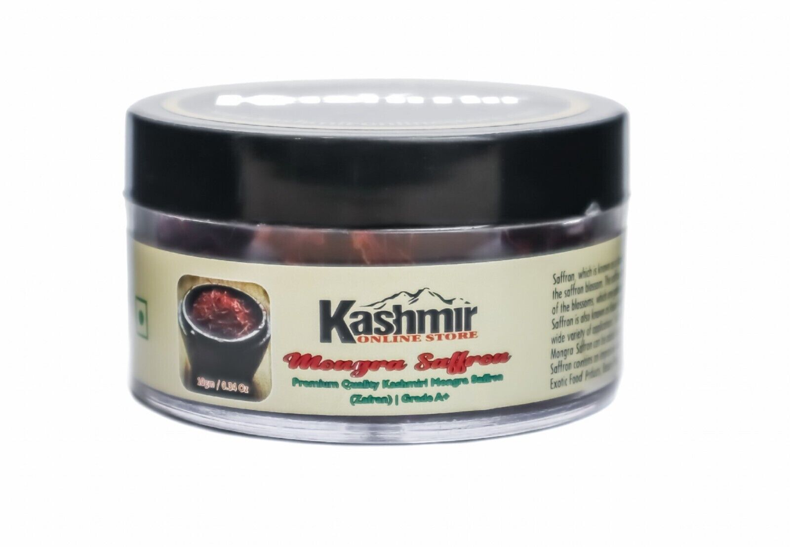 A+Grade Premium Quality Red Kashmiri Saffron Original Pure 10Gm Kesar Spice Box.