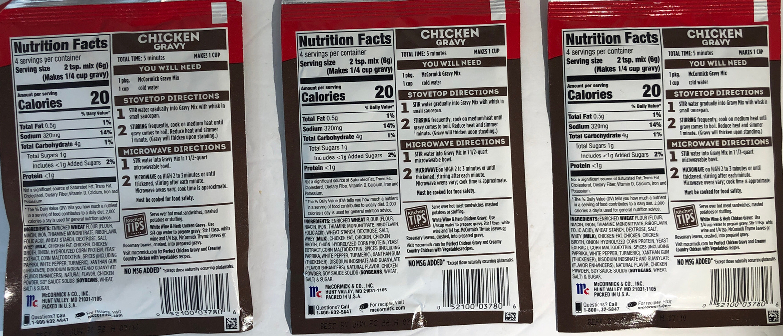 (3 Pack) McCormick Chicken Gravy Mix,0.87 Ounce-SHIPS SAME BUSINESS DAY