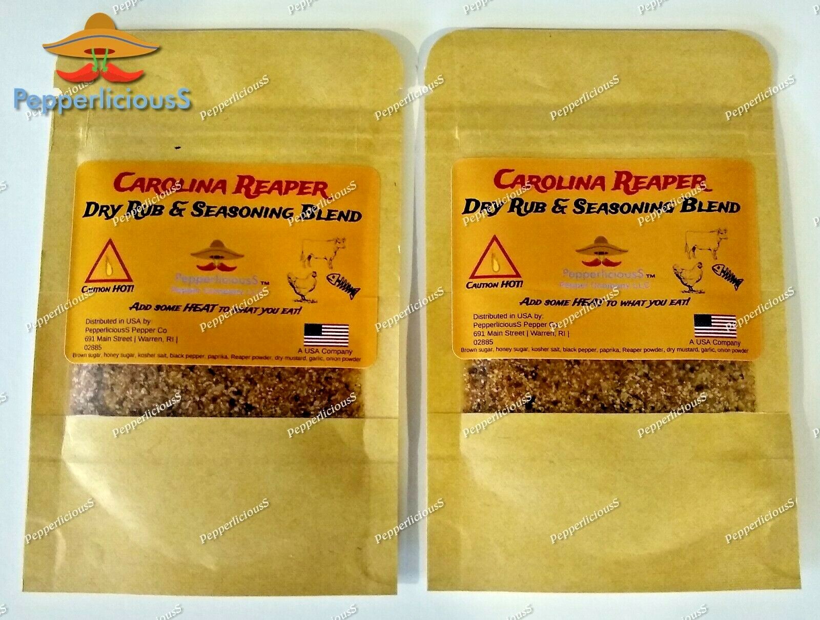 2 Pack – CAROLINA REAPER DRY RUB and SEASONING BLEND – Get Grilling 1oz / 28.4g