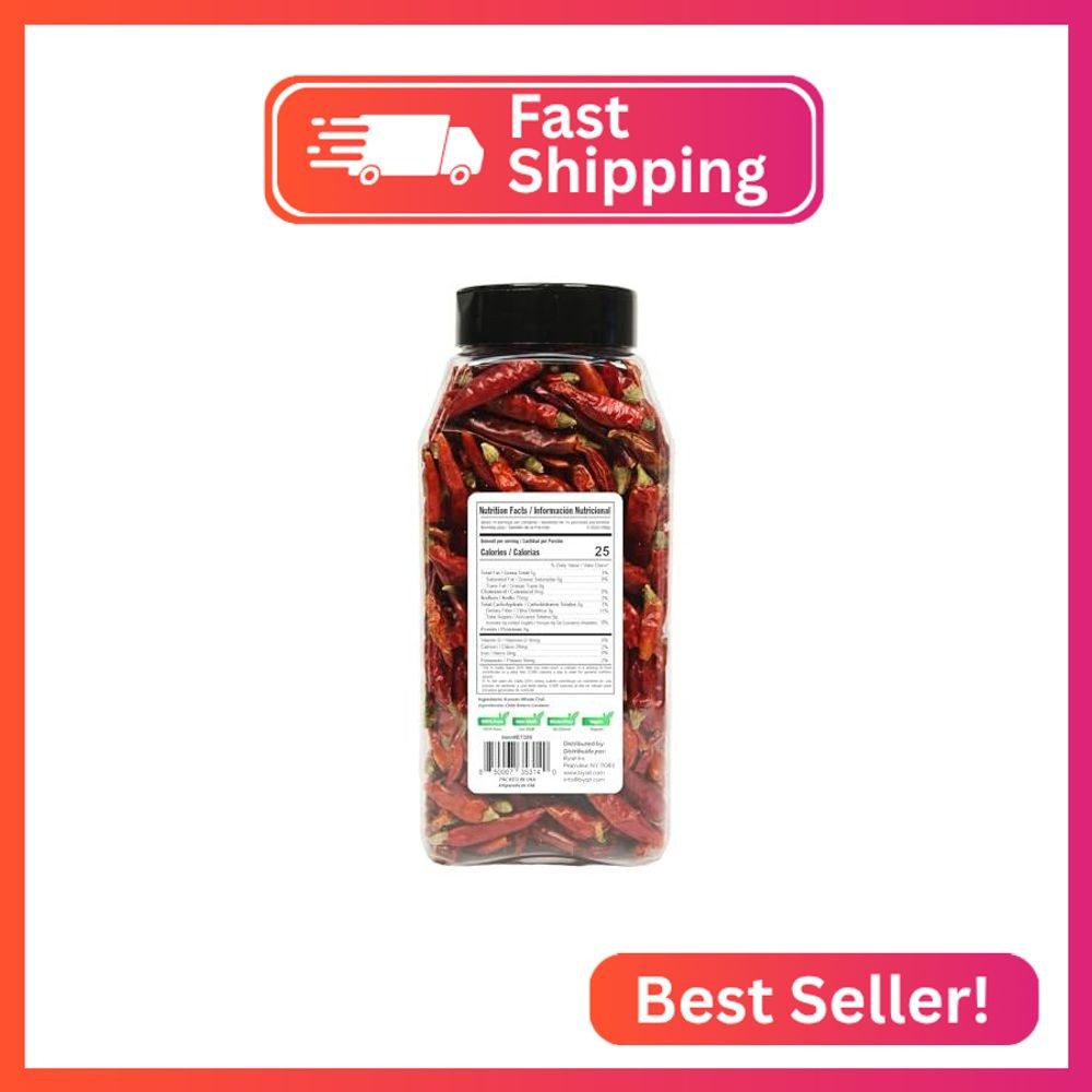 Byait Korean Whole Chili Peppers 5 Oz, Jeonche Gochu
