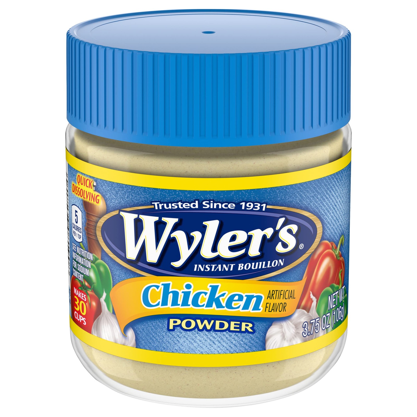 Wyler’s Chicken Instant Bouillon Powder (3.75 oz Jar) 3.8 Ounce (Pack of 1)