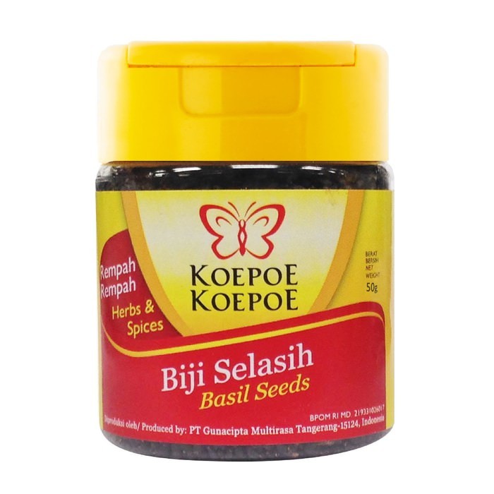 Basil Seeds 50g Selasih Koepoe Koepoe For Drinks Dessert Topping