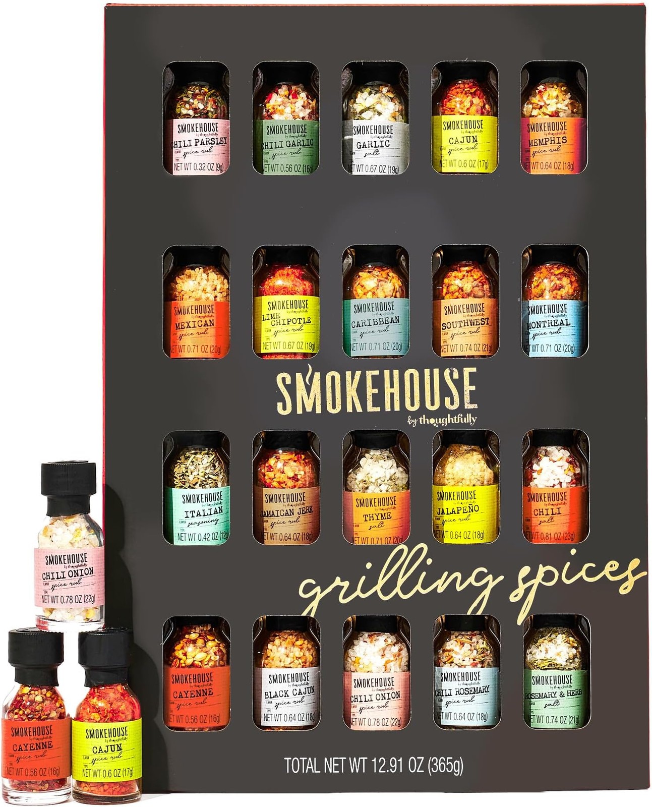 Grilling Spice Set Gift, 20 Mini BBQ Rubs & Seasonings Variety Pack, Grill Se…