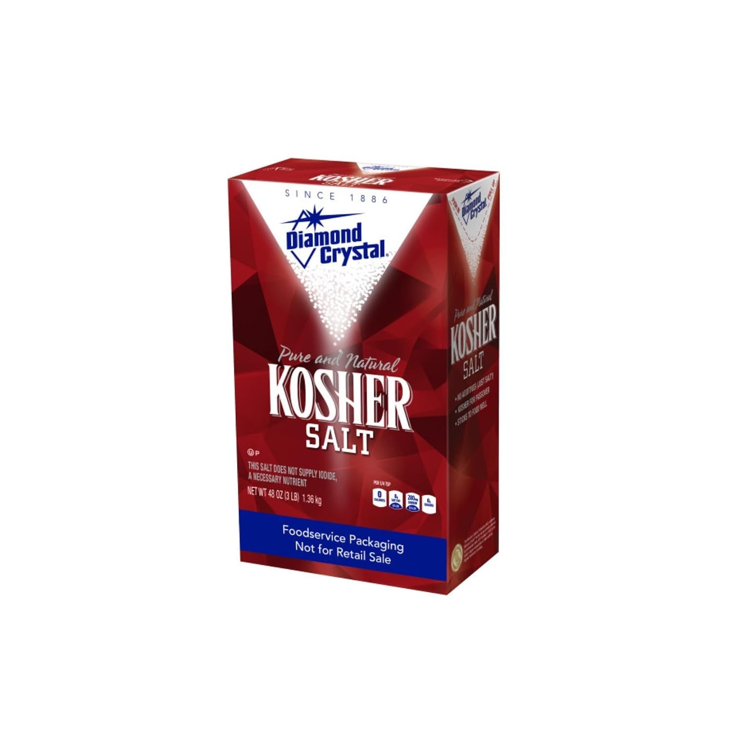 Diamond Crystal Kosher Salt – Full Flavor, No Additives – Pure and Natural Since