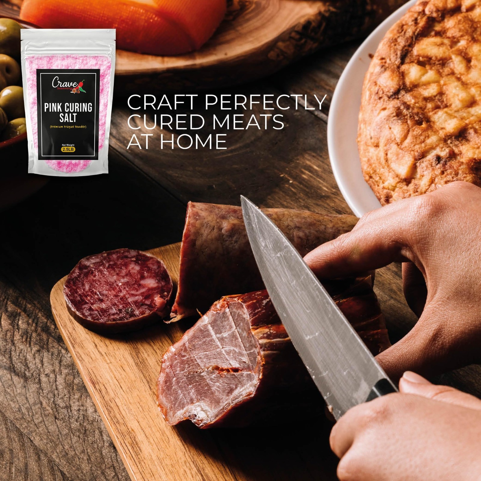 Premium Pink Curing Salt 2.5 LB – Prague Powder for Sausage, Bacon, Ham & Jerky