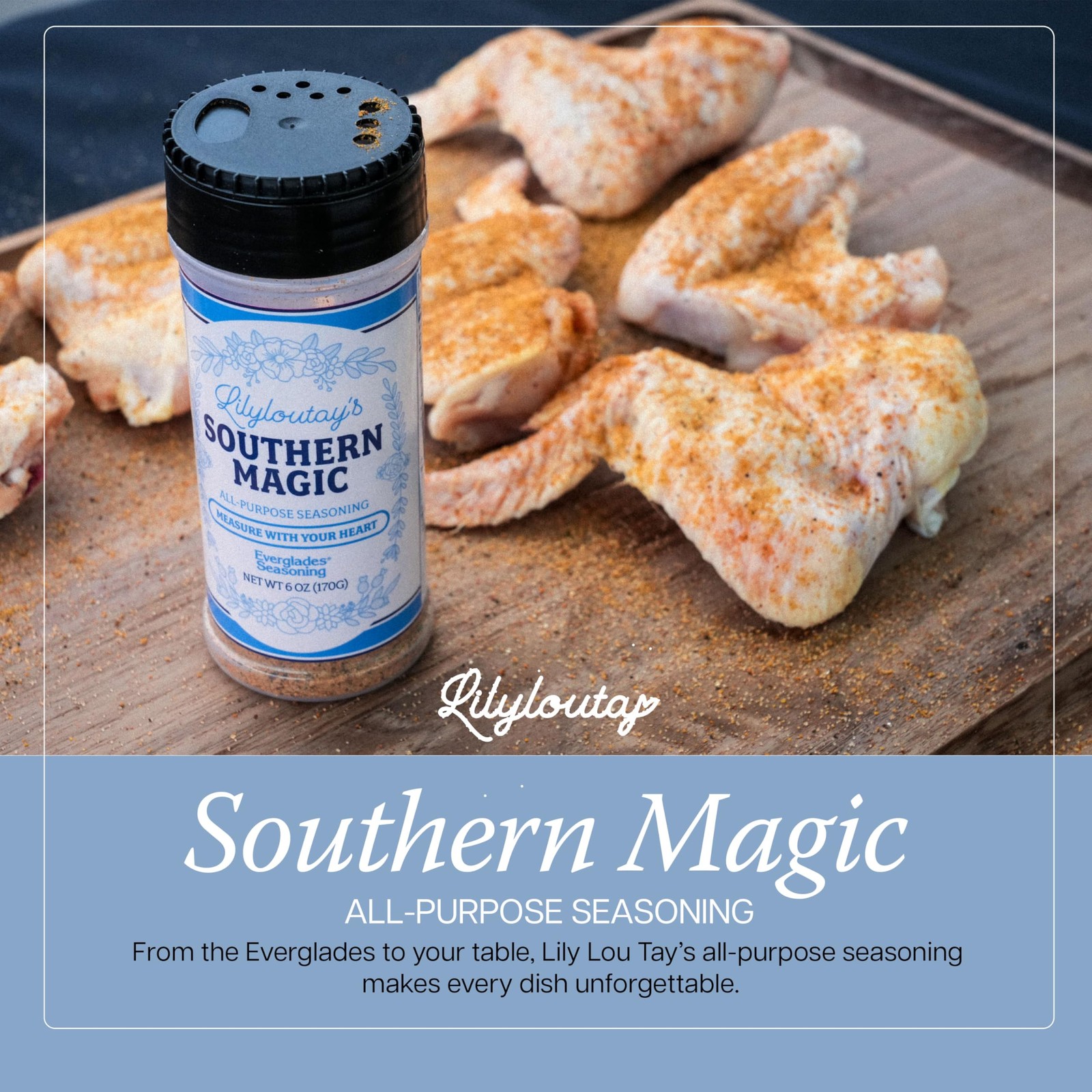 Everglades Lily Lou Tay’s Southern Magic Seasoning – 6 Ounce (Pack of 1)