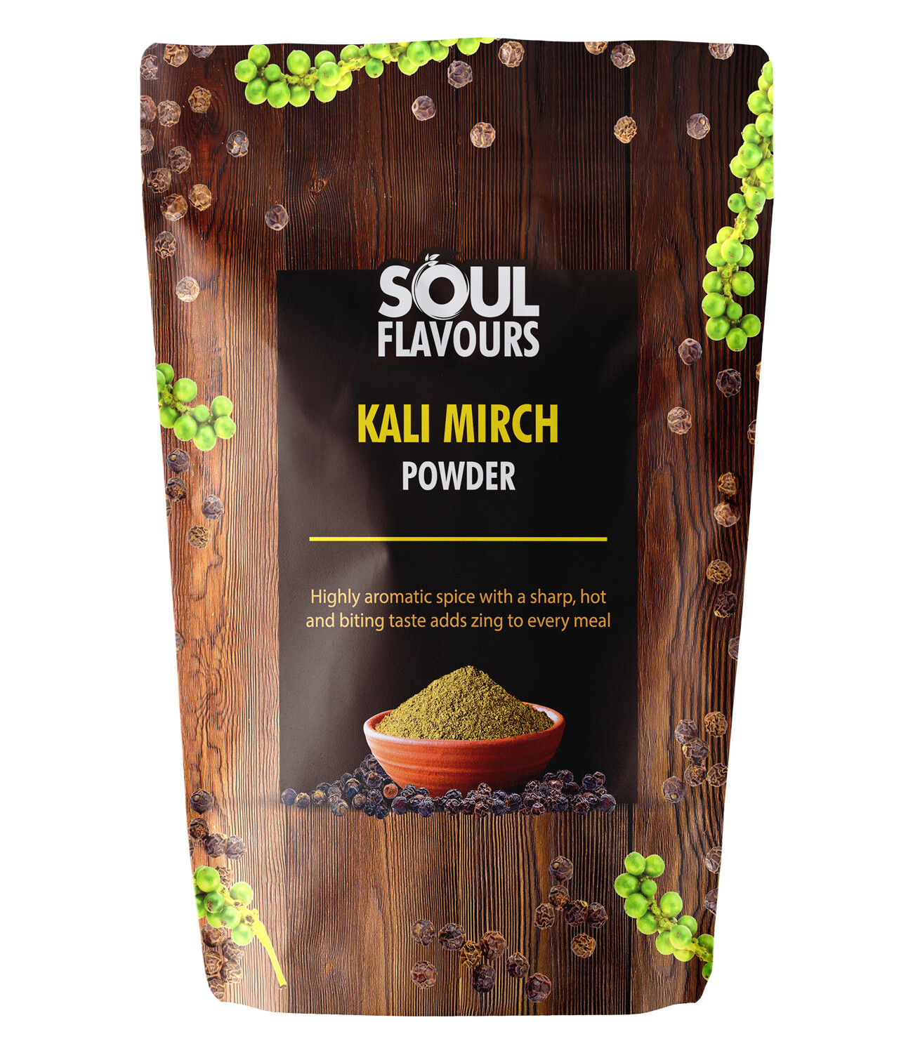 2 PACKS SOUL FLAVOURS BLACK PEPPER ( KALI MIRCH ) POWDER 100 GRAM EACH