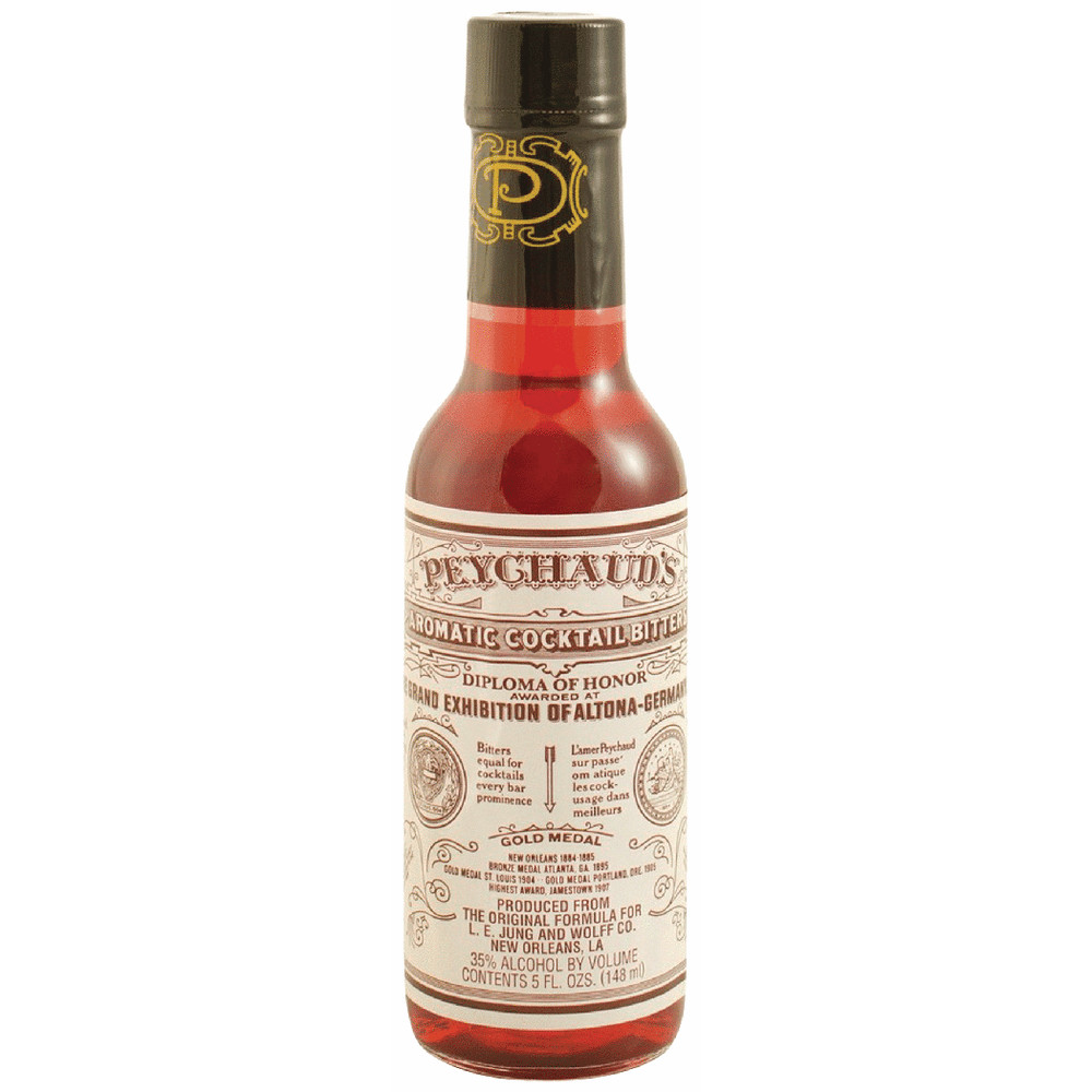 Peychaud’s Aromatic Cocktail Bitters 5 Ounce Glass Bottle Imported