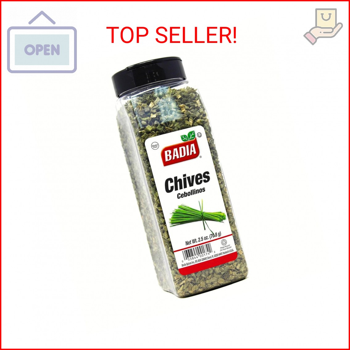 Badia Dried Chives, 2.5 oz – Premium Air-Dried Chives – Fresh & Flavorful for Co