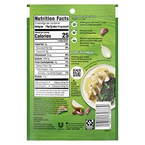 Knorr Roasted Chicken Gravy Mix 1.2oz Quick Easy No MSG Pantry Essential