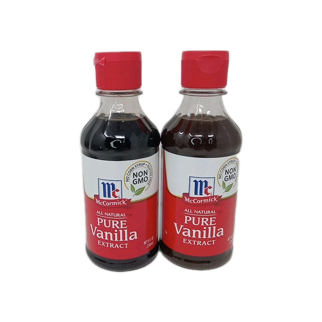 McCormick All Natural Pure Vanilla Extract 8oz. Each ( Lot Of 2 Bottles)