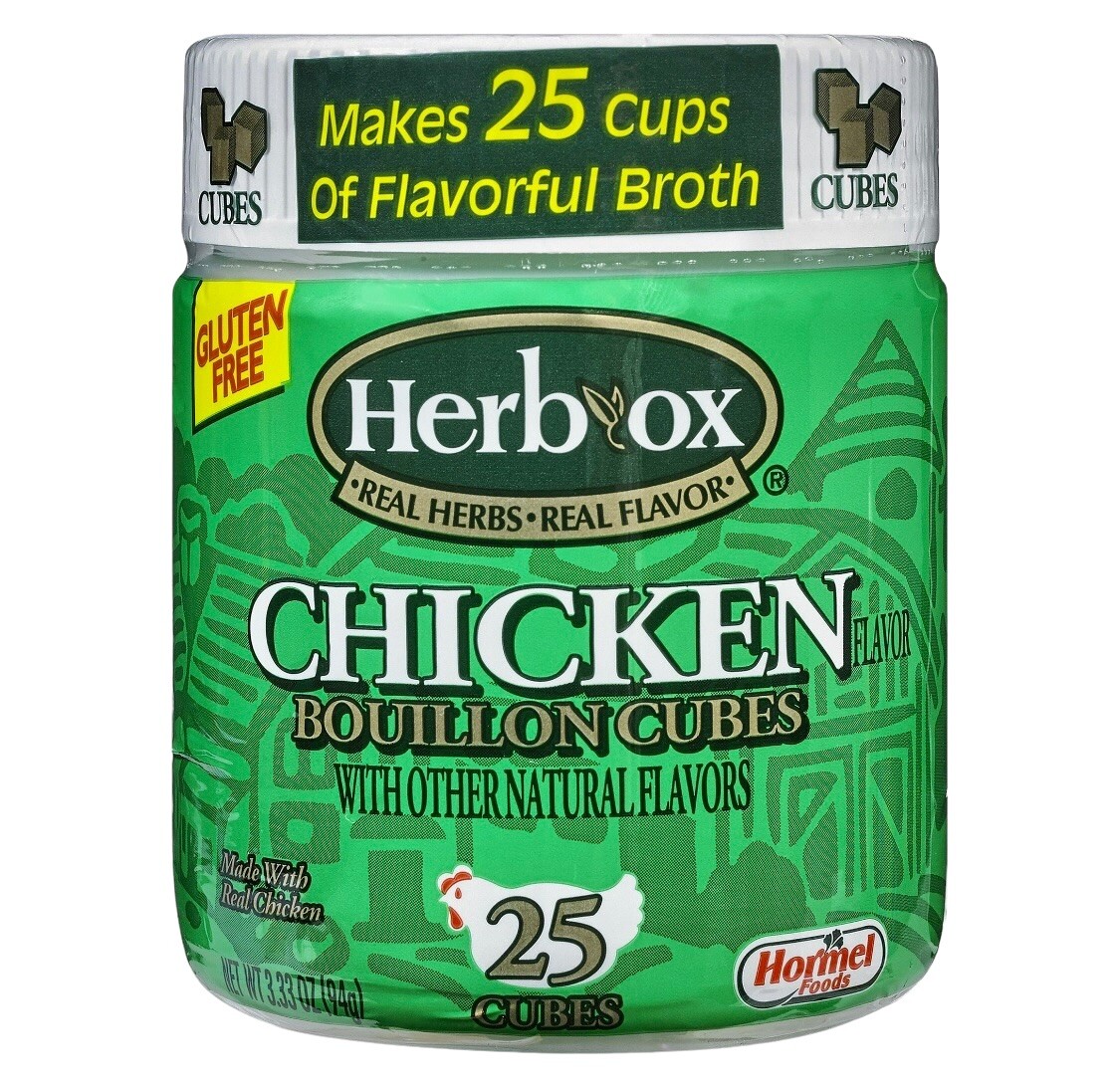 2x Herb Ox Chicken Bouillon Cubes 3.25 Oz – 25 Cubes Per Jar (Total = 50 Cubes)