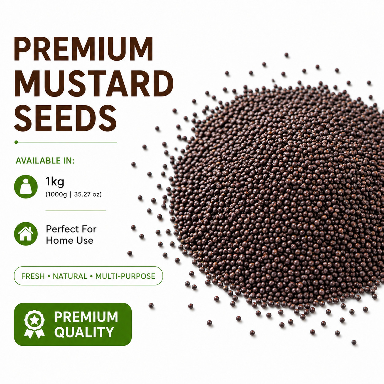 Black Mustard Seeds Bulk 1kg 2kg 5kg Premium Natural Spice for Cooking