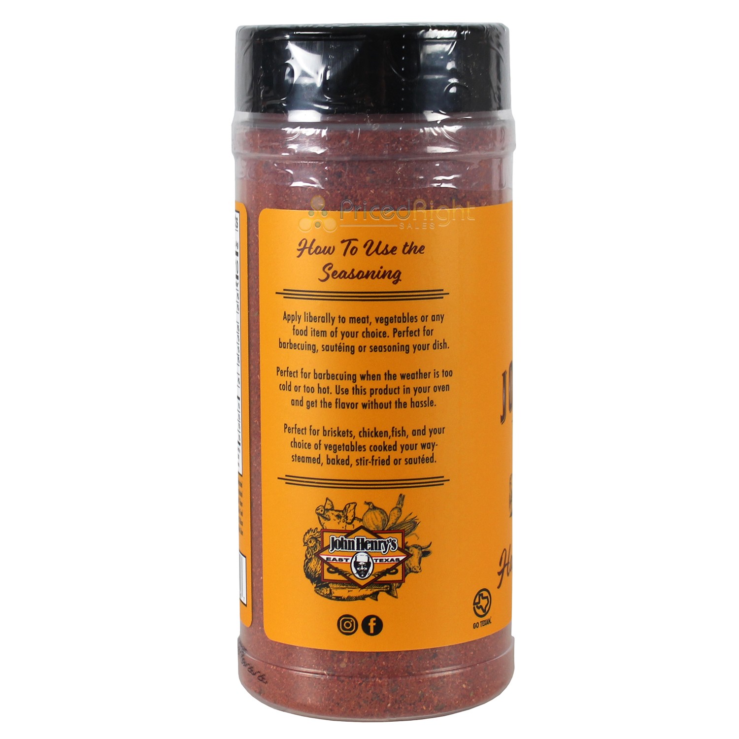 John Henry’s Store Hawaiian Rib Rub Seasoning 12 Oz Bottle All Purpose 55626