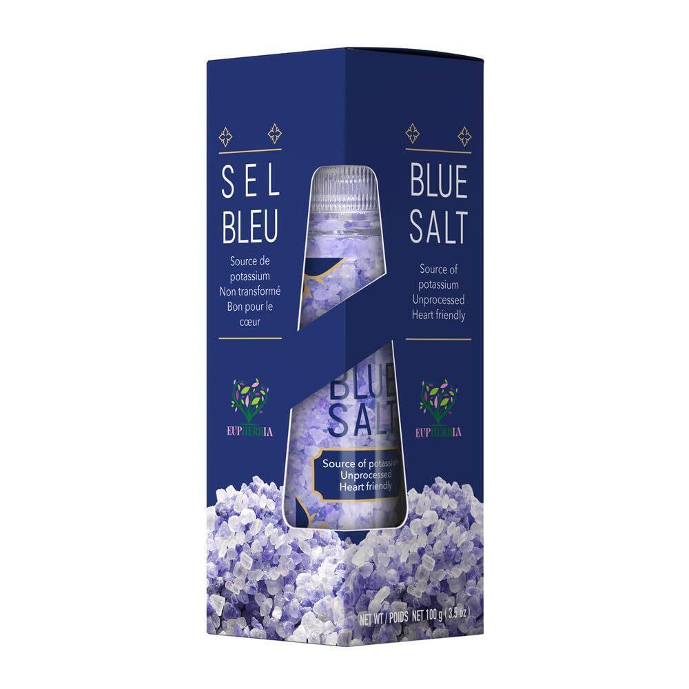 Blue Salt, Coarse, Rare Mineral Salt, High Potassium, Lower Sodium, Natural.