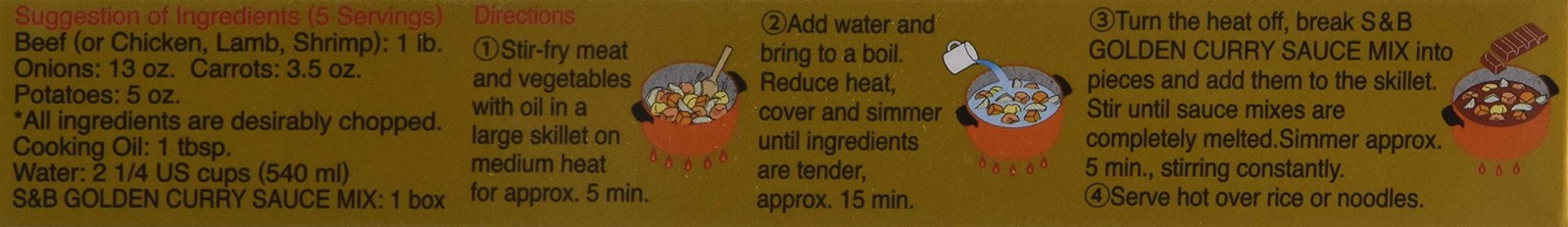 S&B, Golden Curry Japanese curry Mix, Medium Hot, 3.2 oz