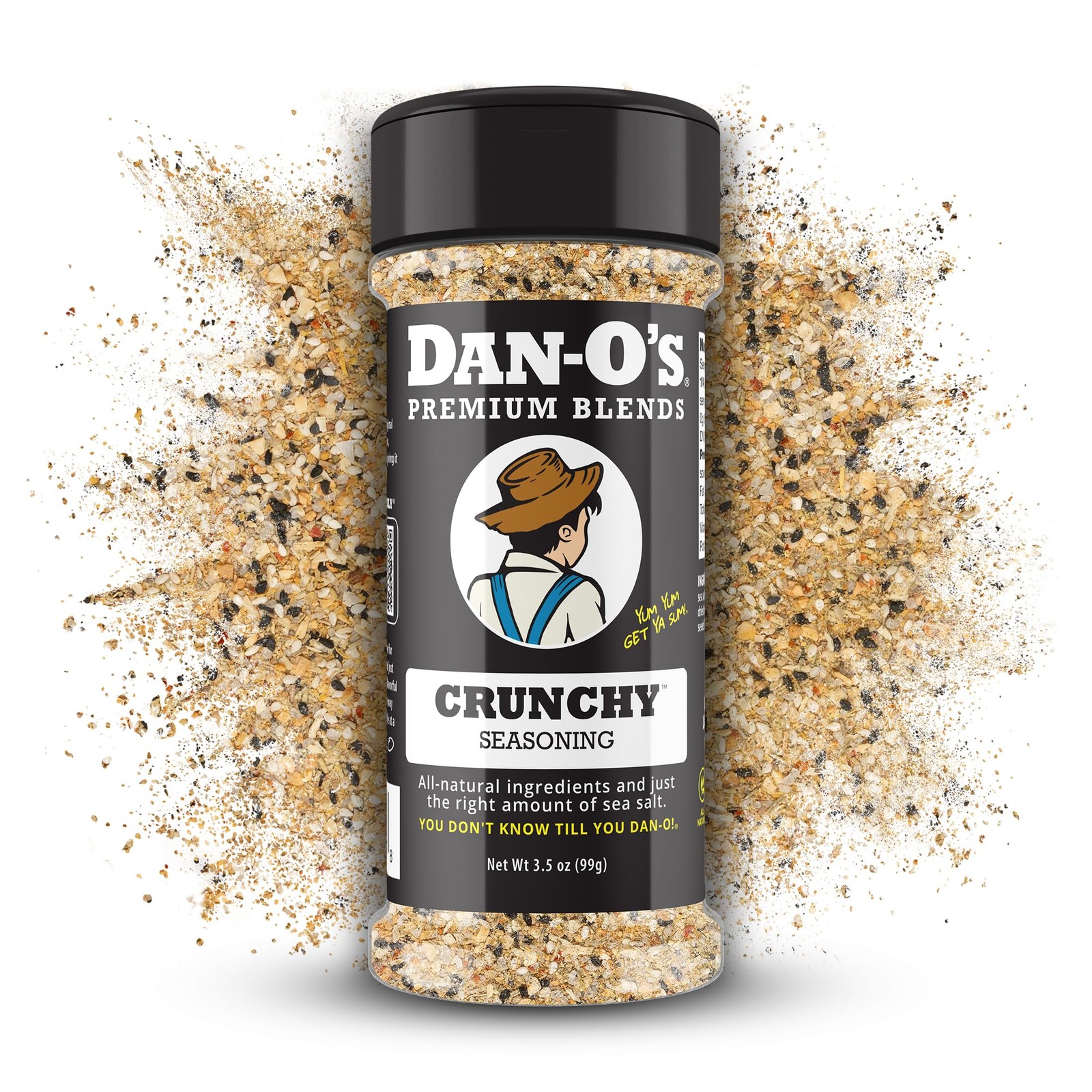 Dan-O’s Crunchy Seasoning, 3.5 oz Bottle, Everything Ounce (Pack of 1)
