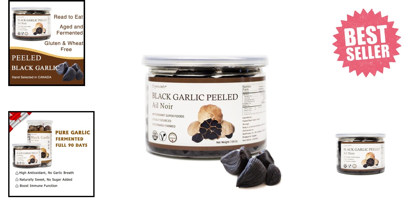 Gourmet Peeled Black Garlic – Aged 90 Days, Ready to Enhance Your Dishes