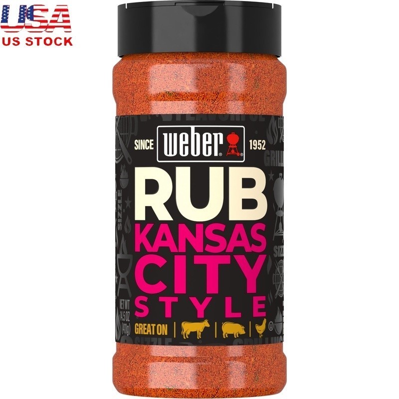 Kansas City BBQ Dry Rub Gluten Free Seasoning 14.5oz Sweet Tangy Flavor New