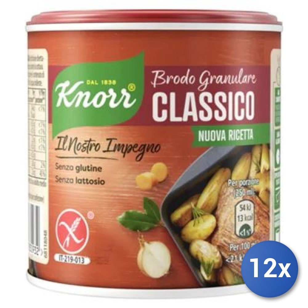 12X Multipack Knorr Granulated Broth Gr 150 Classic New 2020