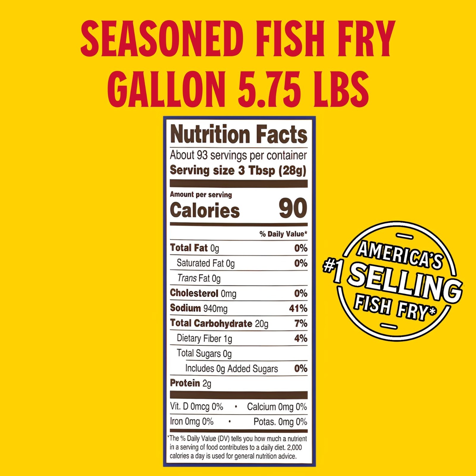 Seasoned Fish Fry Breading Mix – 1 Gallon Seafood Coating for Fish, Shrimp, Oyst