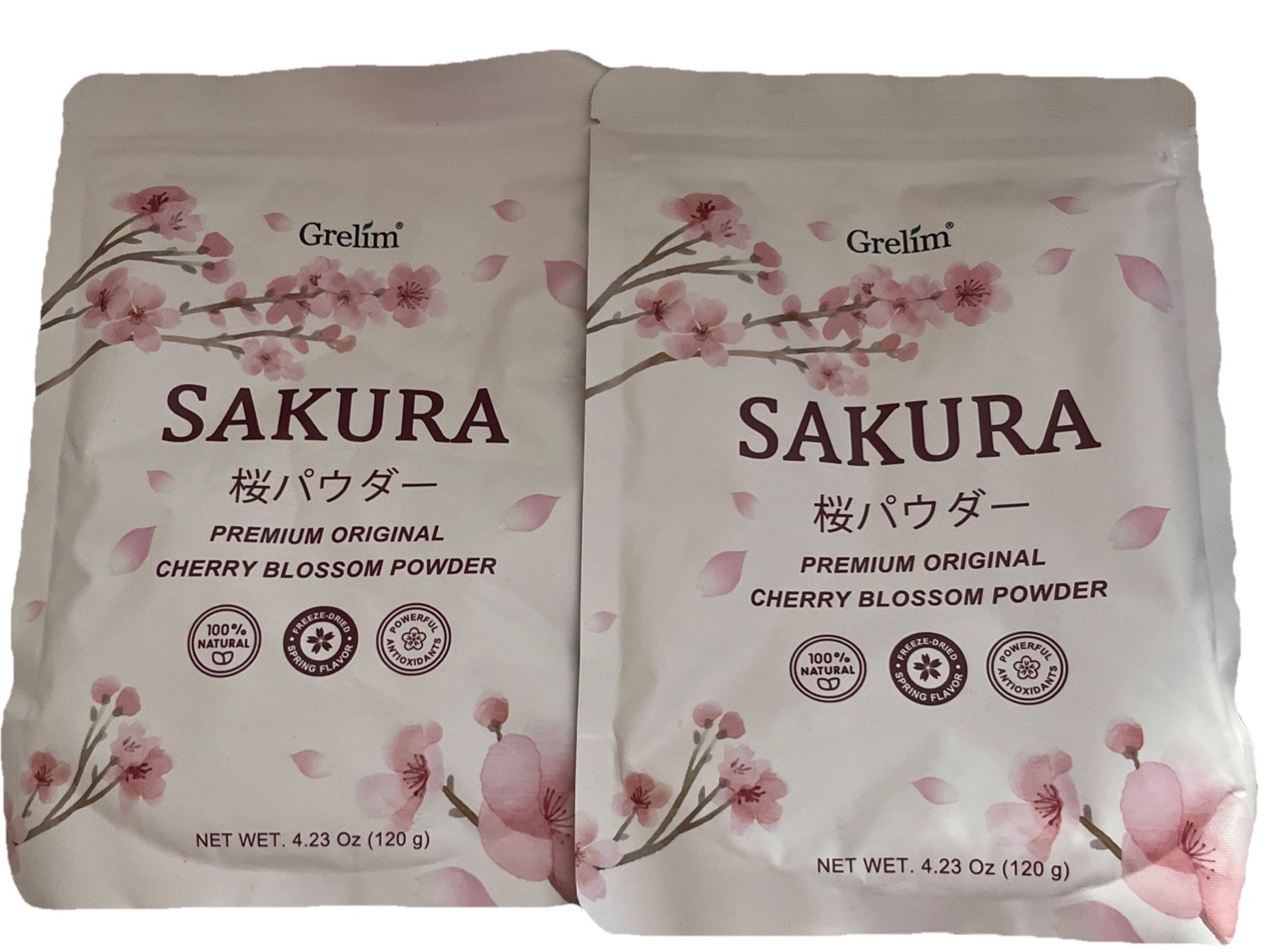 2X Grelim Sakura Premium Original Cherry Blossom Powder 4.23 oz Each Exp 12/27