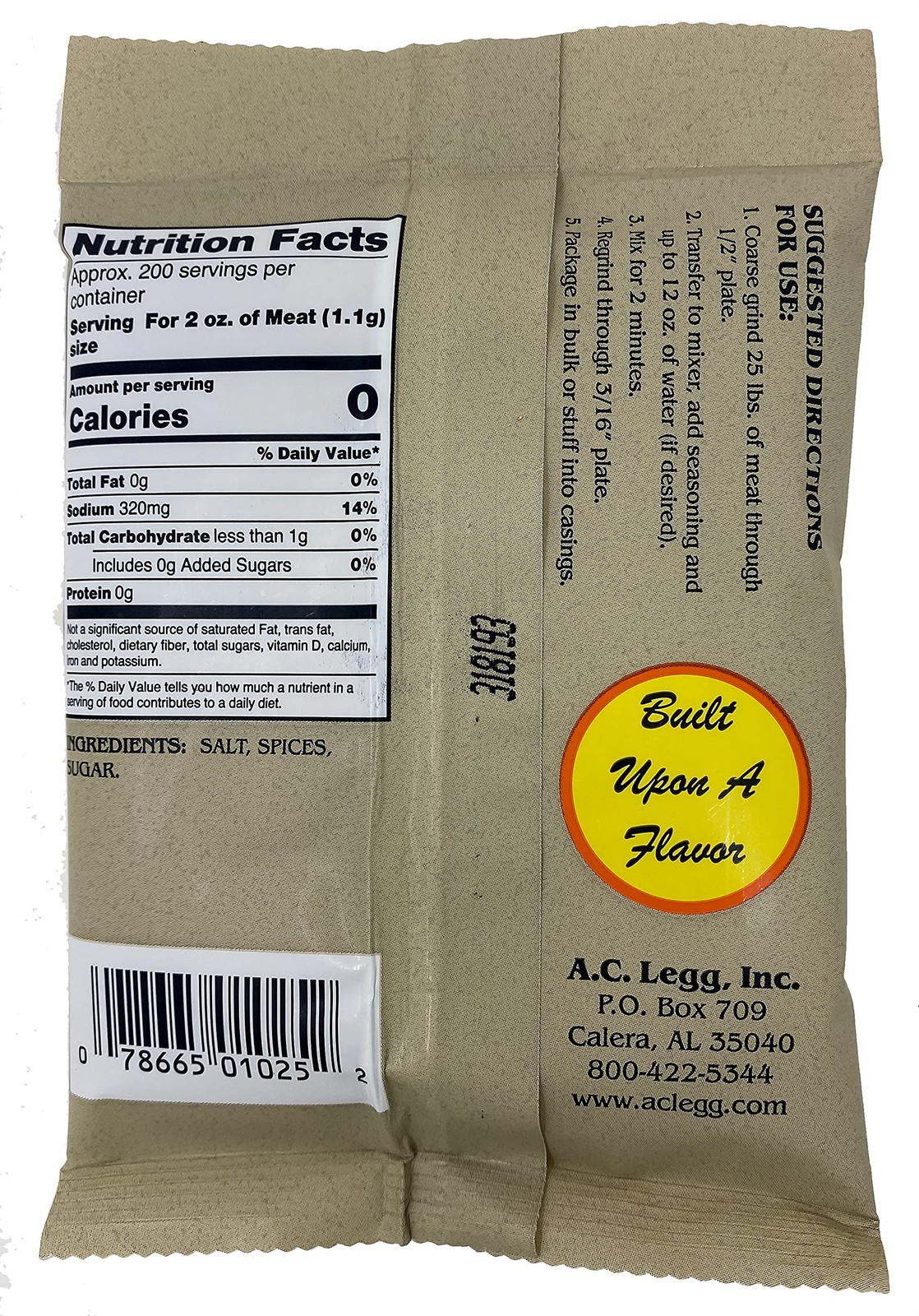 AC Legg Inc Custom Blended Seasonings – Blend 10 Sausage 8 Ounce (Pack of 24)