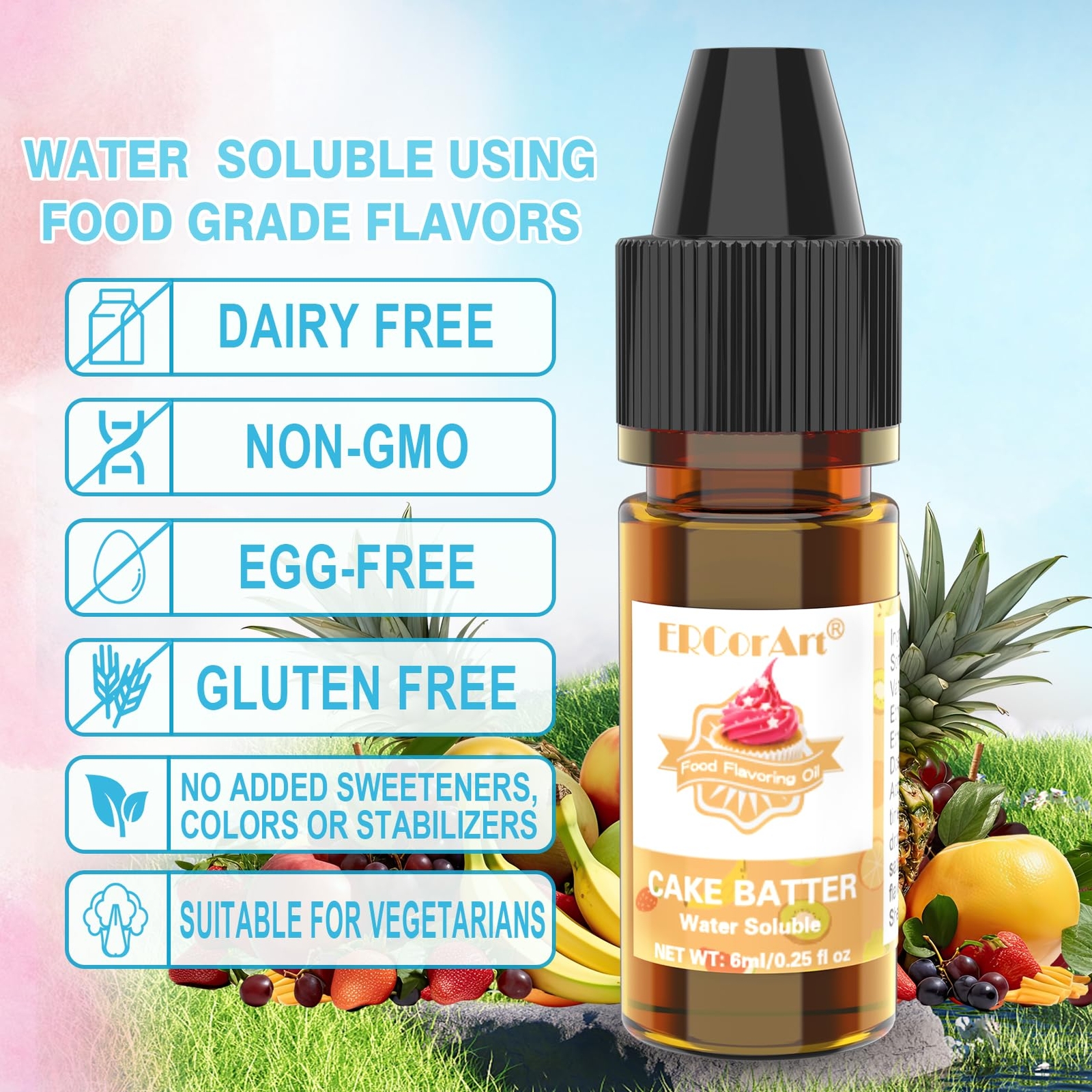 Food Flavoring Oil – Concentrated Candy Flavors, 36 Liquid Lip Gloss Flavorin…