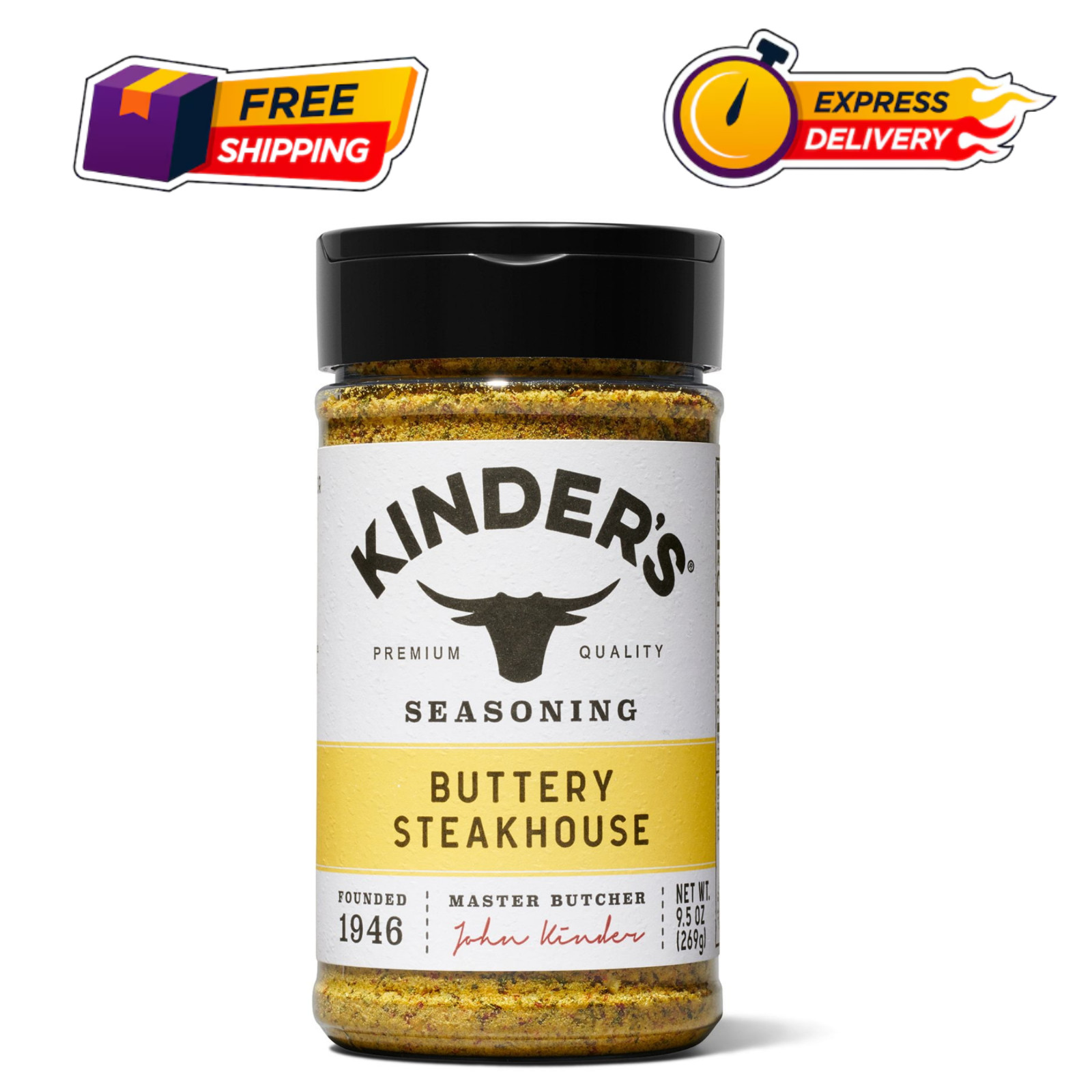 Kinder’s Buttery Steakhouse Rub 9.5oz Seasoning for Meat Chicken Fish