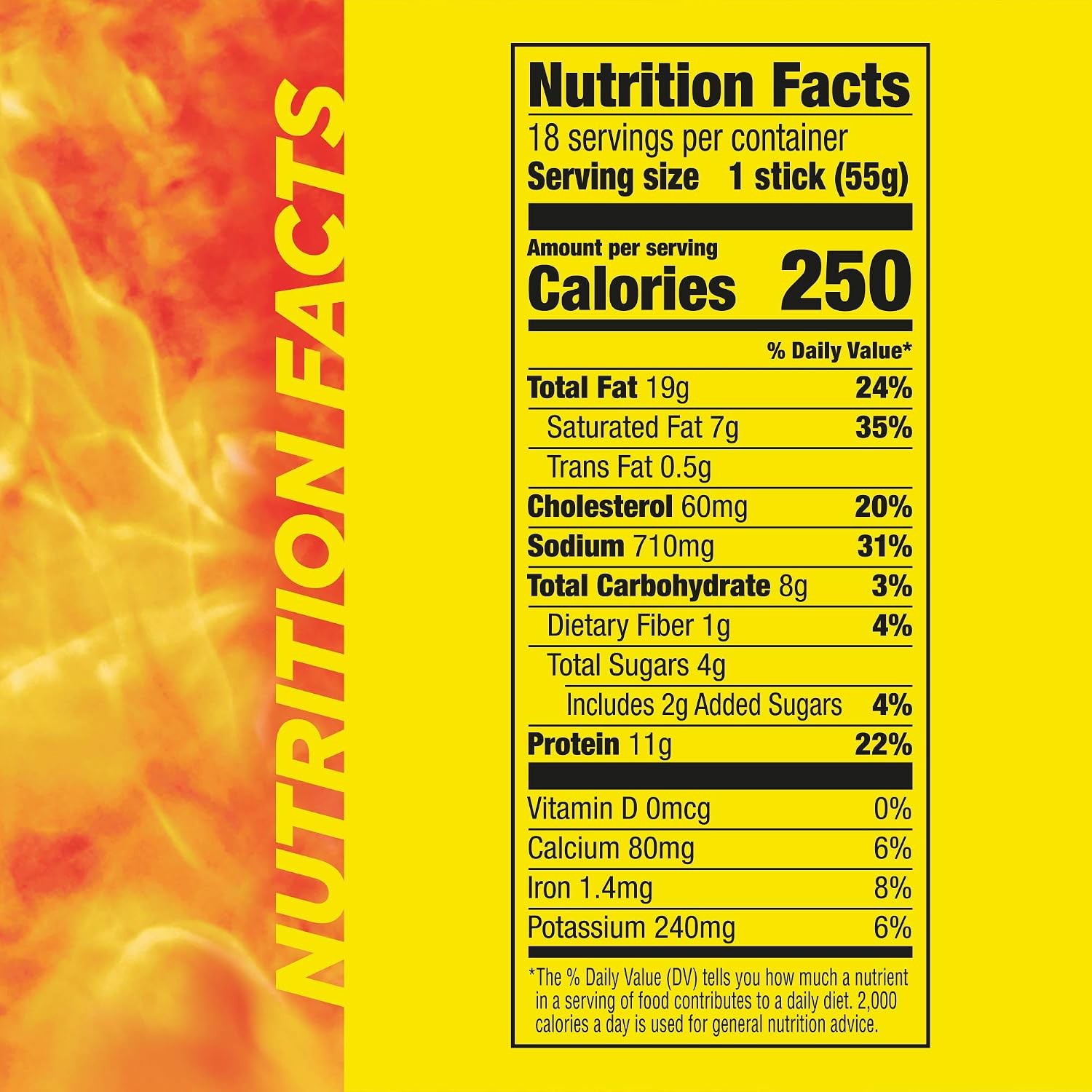 Slim Jim Monster Smoked Meat Sticks, Teriyaki Flavor, High Protein, 1.94 oz. (18