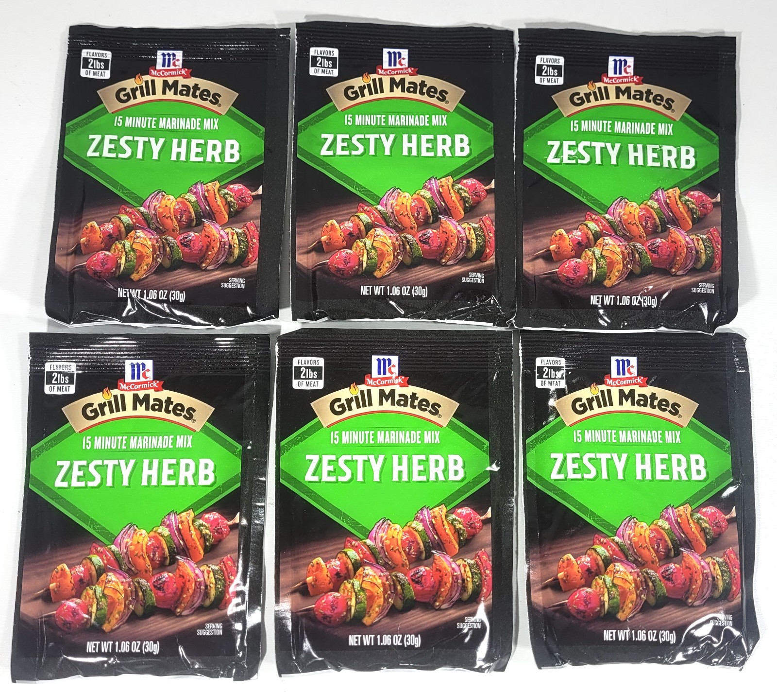 McCormick Grill Mates Zesty Herb 15 Minute Marinade Mix (Pack of 6 – 1.06oz Ea)