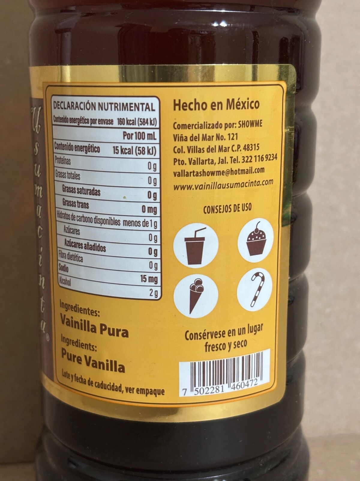 1 Bottle Usumacinta Mexican Vanilla 33 Ounces Clear Pure not a Blend