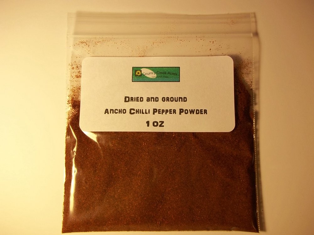 ANCHO Chili Powder, Dried N Ground, 4 OZ, Delicious Spicy Pepper