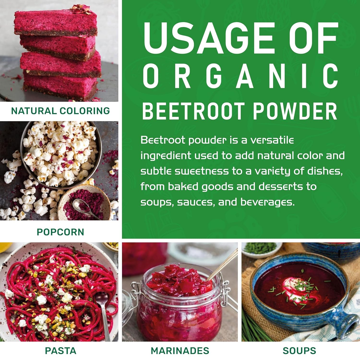 Bulk Organic Beetroot Powder 1.25 LB for Baking Smoothies Pure Wholesale Beet