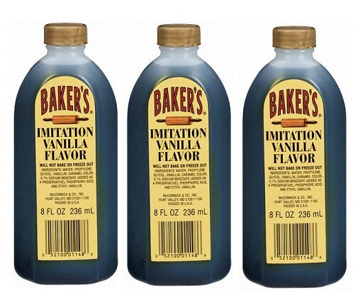 Baker’s Imitation Vanilla Flavor 8 oz Bottle 3 Pack